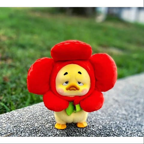 Upsetduck 2 Act Cute Duck Plush SJD Doll Series Give U Flower Duck