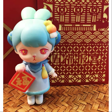 Bunny Happy Spring Festival Series Five Blessings