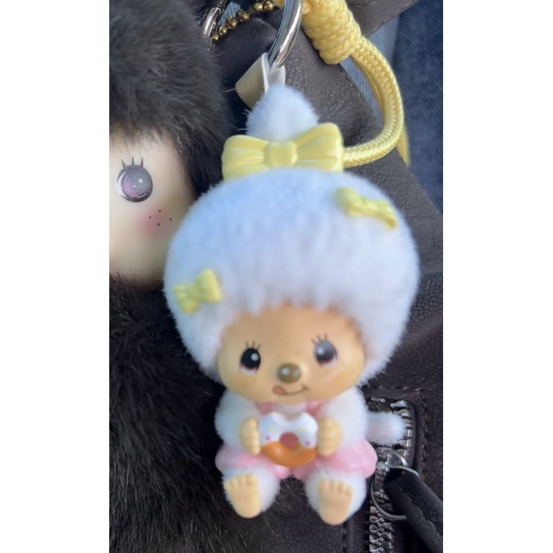 Monchhichi Mon Mon Farm Classic Coffee Plush Pendant Blind Box Series: Peach Sweety (Confirmed Style)
