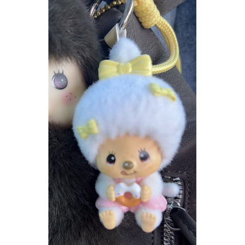 Monchhichi Mon Mon Farm Classic Coffee Plush Pendant Blind Box Series: Peach Sweety (Confirmed Style)