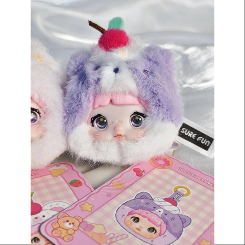 Nommi Sweetness 100% Vinyl Plush Pendant Series Taro with cream