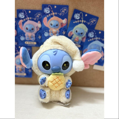 Disney Stitch Eat Something Before Sleep Series Vinyl Plush Pendant Whole Set Opened