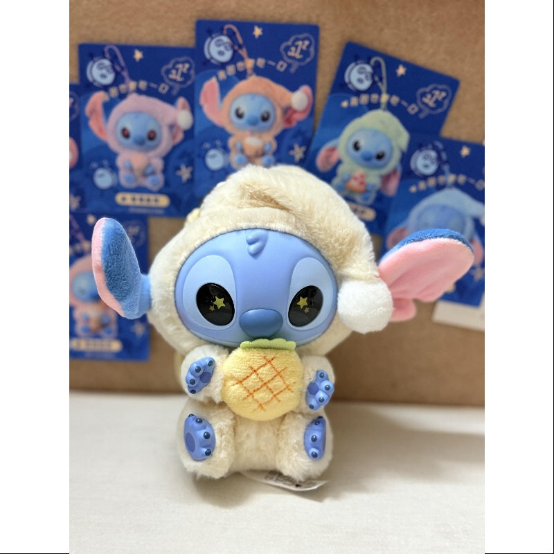 Disney Stitch Eat Something Before Sleep Series Vinyl Plush Pendant Sour Pineapple