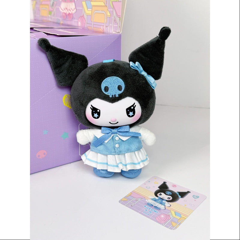 Kuromi School Life Vinyl Plush Pendant Series Aqua