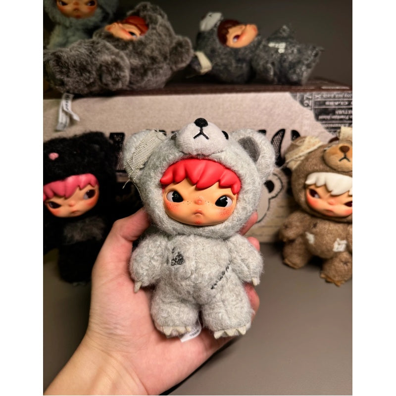 Hirono Road Journal Plush Doll Pendant Series Grey Gravel