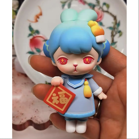 Bunny Happy Spring Festival Series Five Blessings