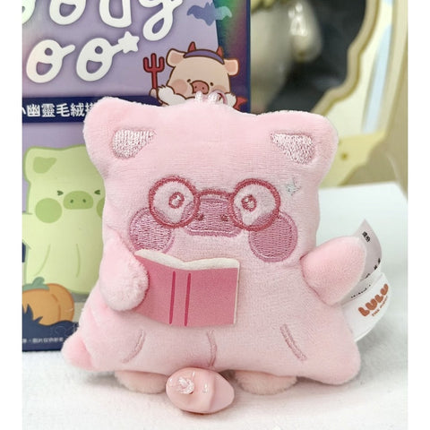 LuLu the Piggy Horror Story Moody Boo Plush Keychain Blind Box Series: Clever Ghost (Confirmed Style)
