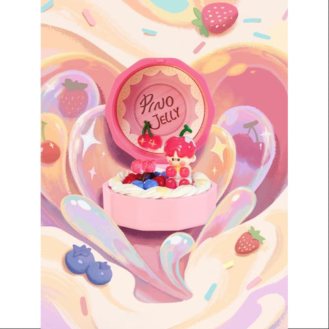 Pino Jelly Pop Mart Romantic Ring Box Series 4 Pino Jelly Fluffy Love