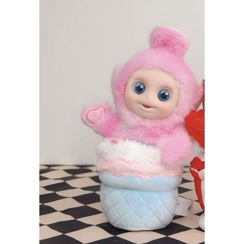 Teletubbies Afternoon Tea Diary Plush Doll Pendant Blind Box Series: Po's Strawberry Yogurt Bowl (Confirmed Style)