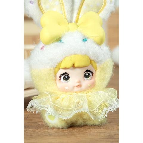 Nommi Baby Sweetheart Bunny Vinyl Plush Pendant Series Pudding Cream