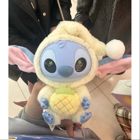 Disney Stitch Eat Something Before Sleep Series Vinyl Plush Pendant Sour Pineapple
