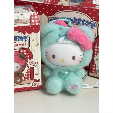 Hello Kitty Teddy Pajamas Plush Dolls Series Mint Pajamas