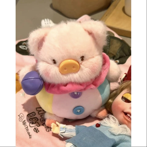 LuLu the Piggy Come & Play Plush Keychain Series Wobble around