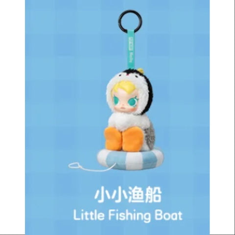 Baby MOLLY Pingu Happy Fishing Series Vinyl Plush Pendant Little Fishing Boat