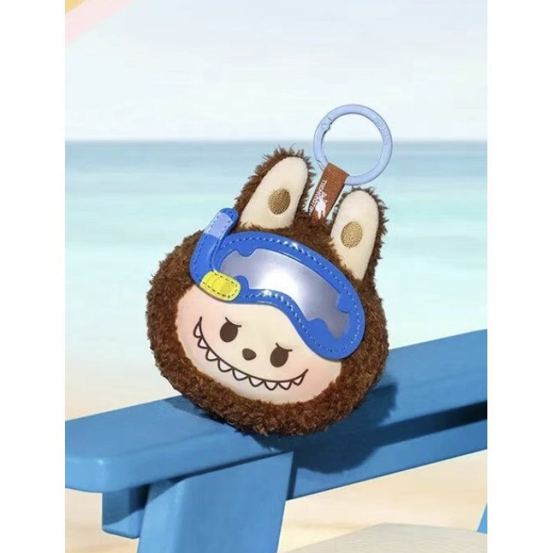 Labubu Island Vacation Earphone Case Pendant Blind Box Series: Shark Baby Diving (Confirmed Style)