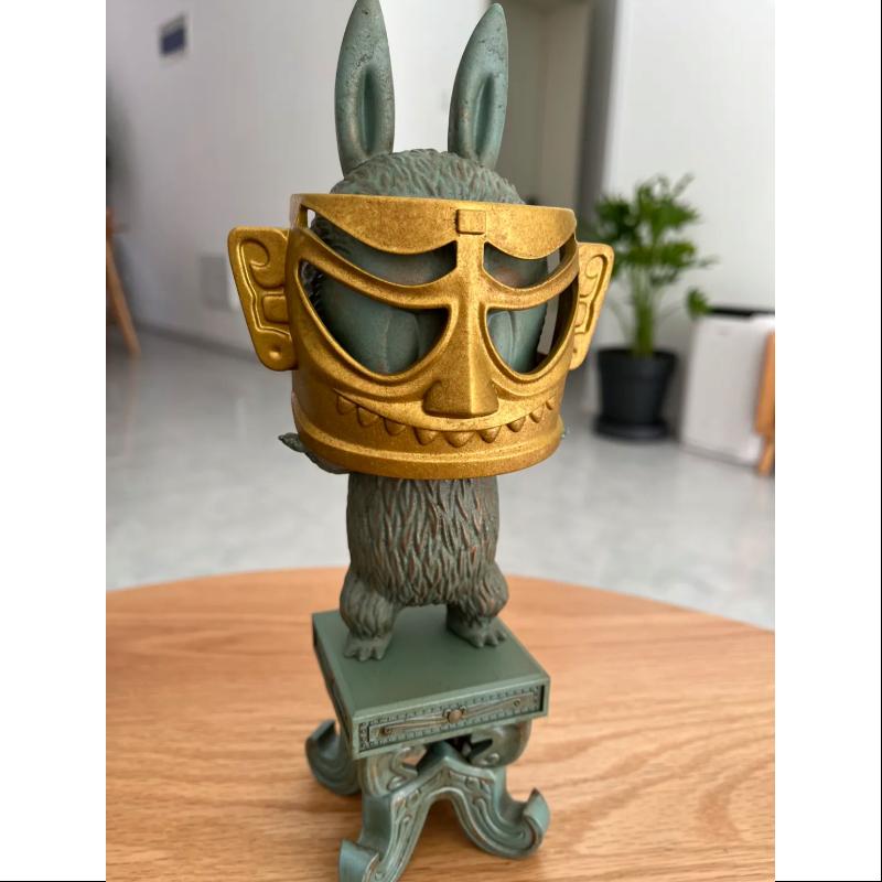 Labubu The Monsters X Sanxingdui Archaeology Glod Mask LIMITED