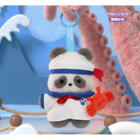 Panda Roll Happy Weekend Plush Pendant Blind Box Series: Panda Sailor (Confirmed Style)
