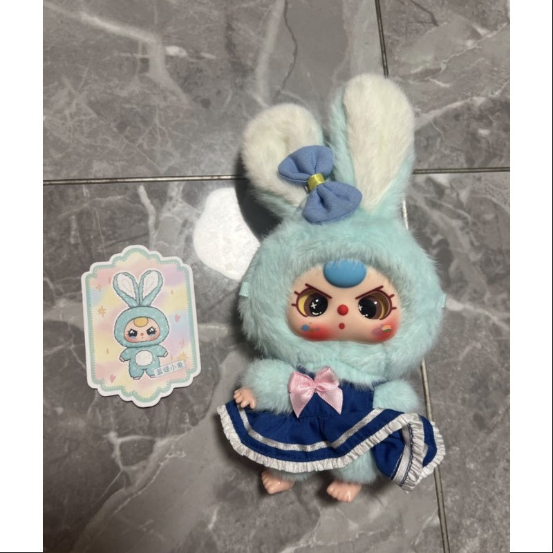 Baby Three Macaron Cute Bunny Plush Series Turquoise bunny