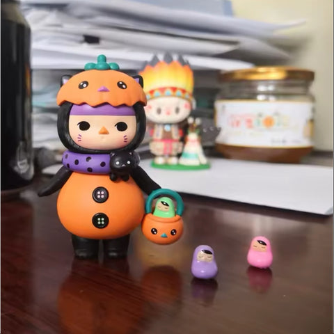 PUCKY Monster Babies Series Pumpkin Black Cat