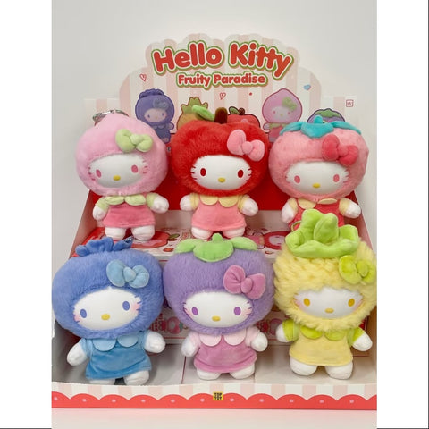 Hello Kitty Fruity Paradise Vinyl Plush Pendant Series Whole Set Opened