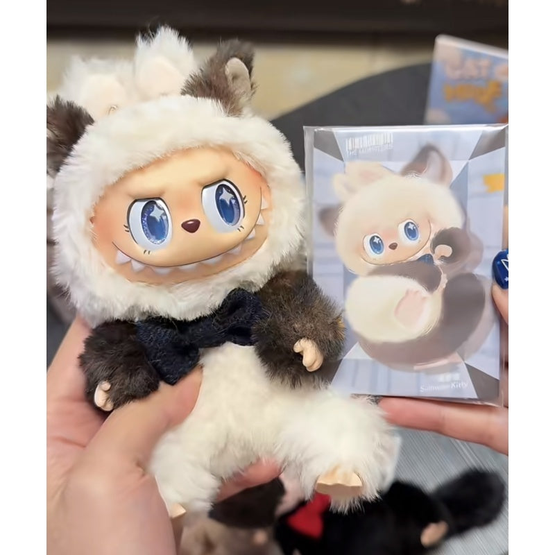 Labubu The Monsters Cat Mode On Vinyl Plush Pendant Blind Box Series: Siamese Kitty (Confirmed Style)