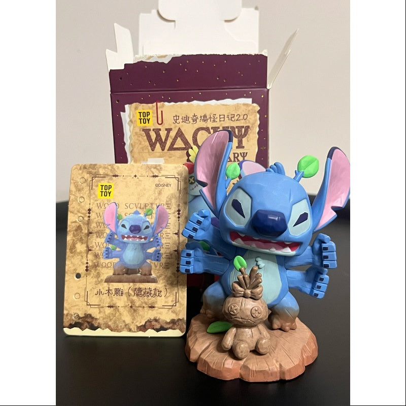 Disney Stitch Wacky Diary 2.0 Series Secret Little Wood Carving(1/72)