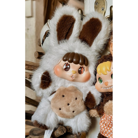 Little Buns Melting Together Plush Pendant Blind Box Series: Chocolate Sandwich Cookie - Bunny Bing (Confirmed Style)