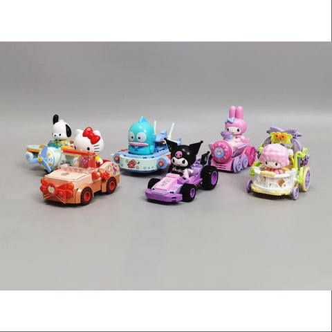 Sanrio Characters Surprising Fleet Building Blocks Series Whole Set Opened