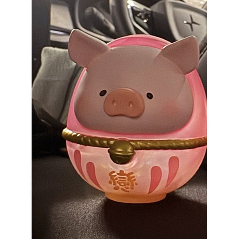 LuLu the Piggy Daruma Blind Box Series: Transparent Red (Confirmed Style)