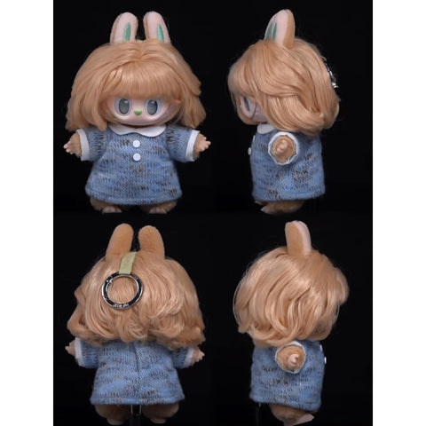 Labubu The Monsters Hair Salon Vinyl Plush Pendant Blind Box Series: Blue Prelude (Confirmed Style)