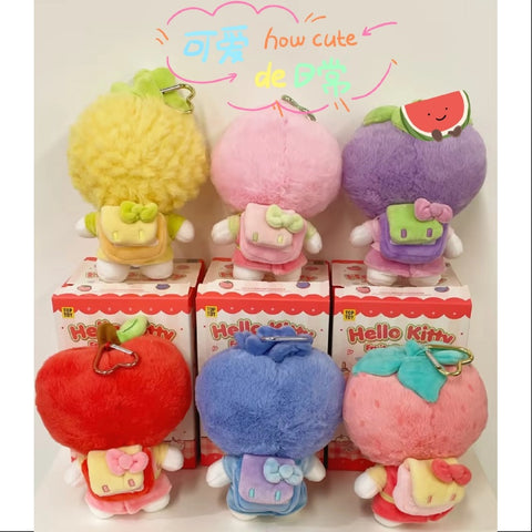 Hello Kitty Fruity Paradise Vinyl Plush Pendant Series Whole Set Opened