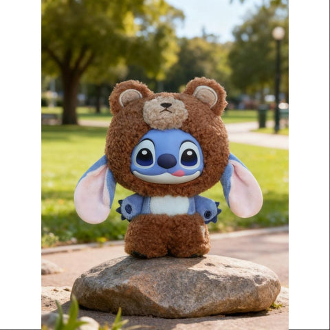 Disney Stitch Wild Animal Vinyl Pendant Series Secret Brown Bear (1/72)