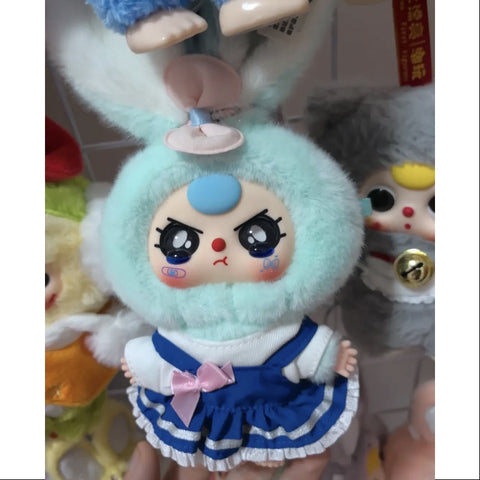Baby Three Macaron Cute Bunny Plush Series Turquoise bunny