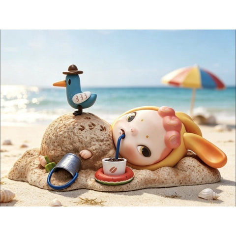 Sooya Beach Holiday Blind Box Series: Sand Bath Rabbit Ban (Confirmed Style)