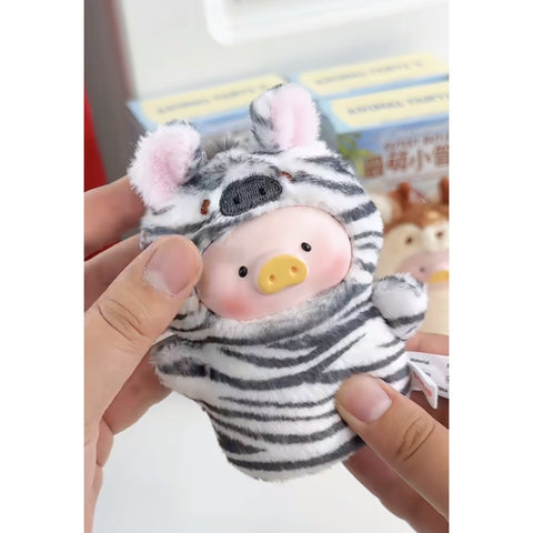 LuLu the Piggy Cutest Butler PVC Face Plush Keychain Blind Box Series: Zebra (Confirmed Style)