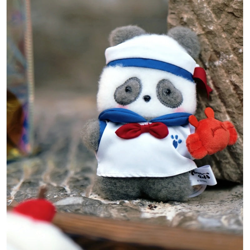 Panda Roll Happy Weekend Plush Pendant Blind Box Series: Panda Sailor (Confirmed Style)