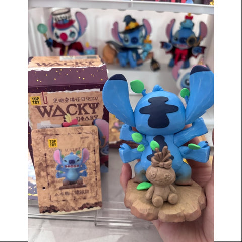 Disney Stitch Wacky Diary 2.0 Series Secret Little Wood Carving(1/72)