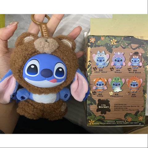 Disney Stitch Wild Animal Vinyl Pendant Series Secret Brown Bear (1/72)