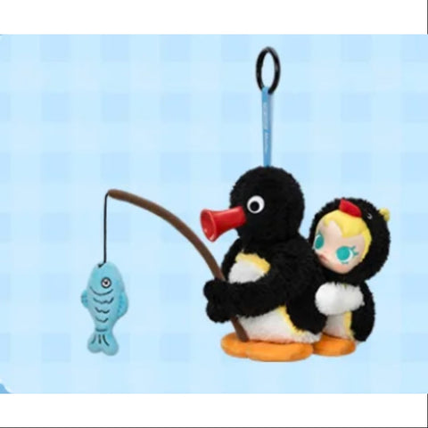 Baby MOLLY Pingu Happy Fishing Series Vinyl Plush Pendant Secret Tug of War(1/72)