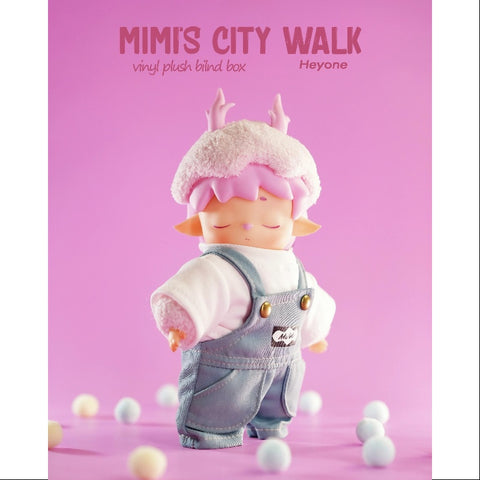 MIMI's City Walk Series Vinyl Plush Pendant Denim Overalls