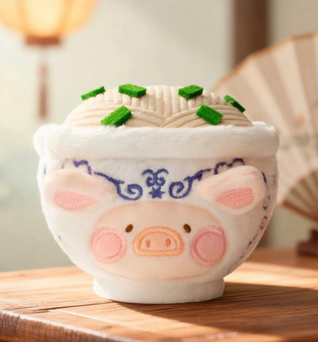 LuLu the Piggy Dim Sum House Food Hunter Plush Keychain Blind Box Series: Noodles Unpack (Confirmed Style)