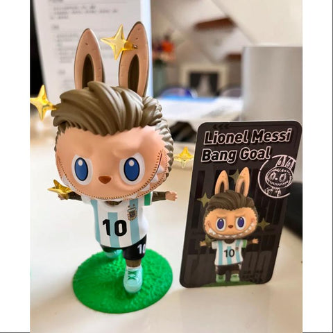 Labubu The Monsters Argentina Soccer Football Team Series Secret Lionel Messi Bang Goal