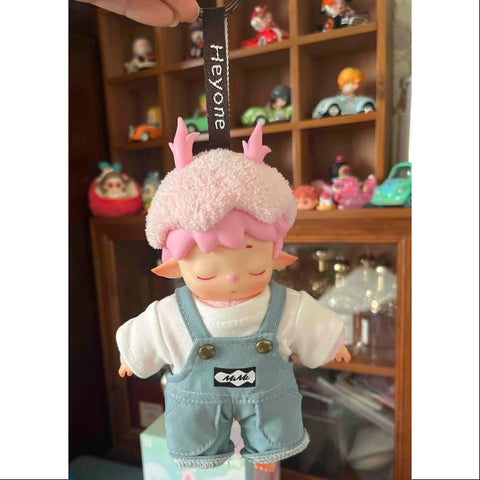 MIMI's City Walk Series Vinyl Plush Pendant Denim Overalls