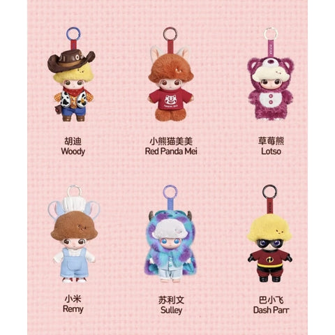 DIMOO WORLD × PIXAR Vinyl Plush Pendant Blind Box Series: Whole Set (Opened Box)