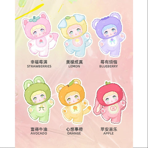 Nommi Interesting Fruits Vinyl Plush Doll Series Whole Set Opened