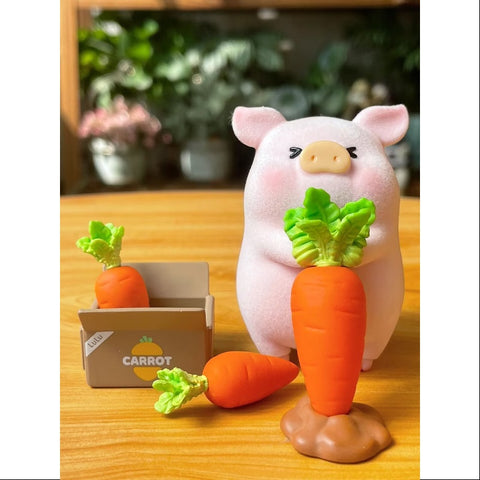 LuLu the Piggy My Sweet Farm Garden Series Pull Carrot