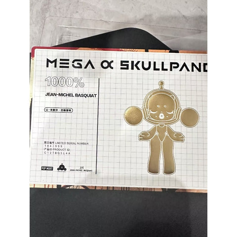 MEGA α SKULLPANDA Jean-Michel Basquiat 1000% Limited Figurine