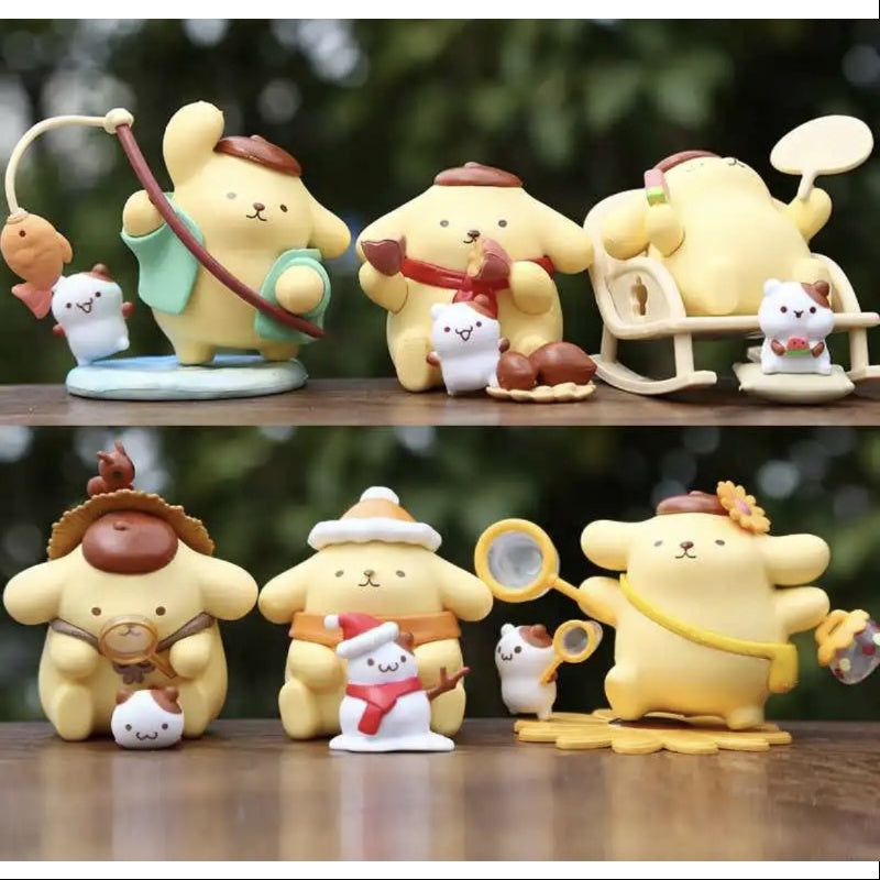 Pompompurin Childhood Four Seasons Series Whole Set Opened