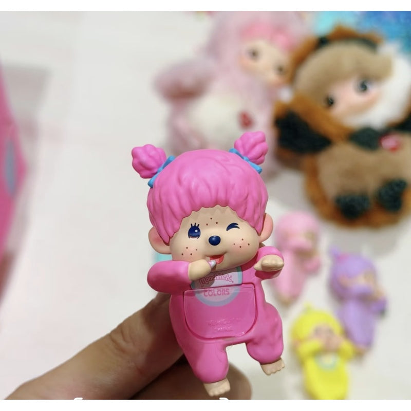 Monchhichi Hippers Colors Wink Blind Box Series: Berry Pink (Confirmed Style)