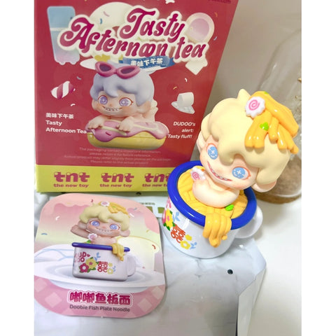 Dudoo Tasty Afternoon Tea Blind Box Series: Doobie Fish Plate Noodle (Confirmed Style)